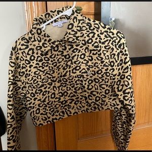 Cheetah / leopard crop jacket